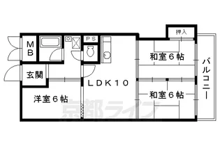ステーションパレス京都【702号室】の間取り