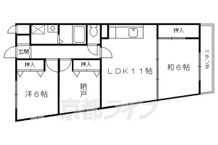 ビューテラス桂南【207号室】の間取り