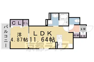 PISO丹波口【3階】の間取り