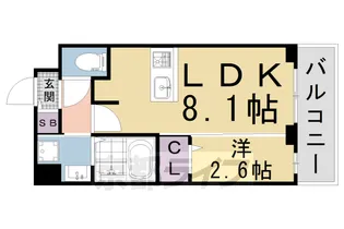 ファステート京都西陣エール【2階】の間取り