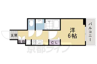 ファステート京都西陣エール【2階】の間取り