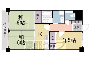 ダイアパレス京都吉祥院蒔絵町【706号室】の間取り