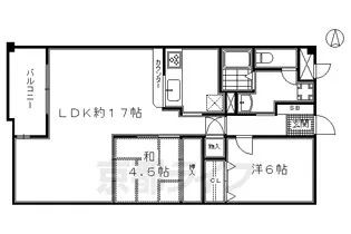 アーネスト西大路【9階】の間取り