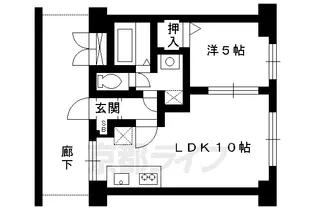 ハイツ西大路【201号室】の間取り