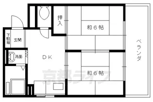ハイツ西大路【301号室】の間取り