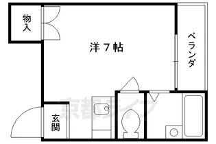 京都府京都市下京区西七条西八反田町【アパート】の間取り