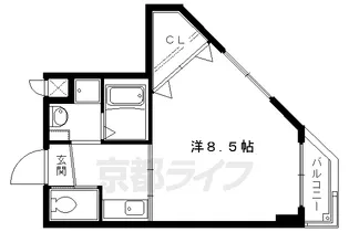 BAUM BUCH【105号室】の間取り