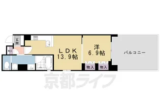 リーガル京都堀川中立売Ⅱ【1階】の間取り