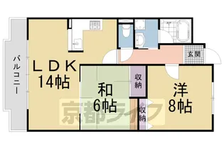 京都府京都市下京区中堂寺坊城町【マンション】の間取り