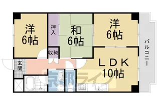 京都府京都市下京区中堂寺坊城町【マンション】の間取り
