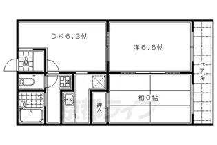 シャルム西洞院【401号室】の間取り