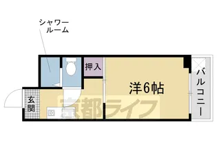 京都府京都市右京区太秦御所ノ内町【マンション】の間取り