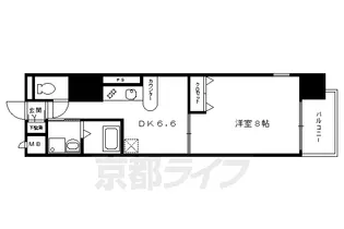 エステムコート京都河原町プレジール【9階】の間取り