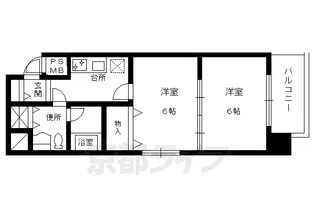 ボナール三条高倉【307号室】の間取り