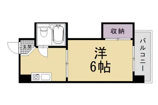 万里小路アベニュー【5-B号室】の間取り