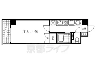 ヴィアーレ四条大宮【2階】の間取り