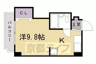 ロイヤル河原町五条【707号室】の間取り