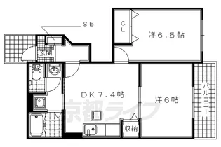 シャルマンⅡ【103号室】の間取り