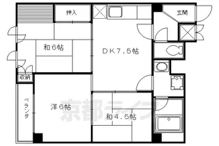 プラザ晴明館【404号室】の間取り
