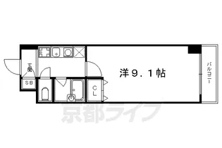 ドミトリィ御池【307号室】の間取り