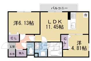 エスポワール瀬田【3階】の間取り