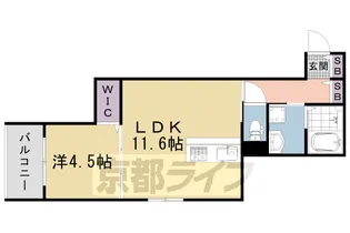 バセ・嵯峨嵐山【303号室】の間取り