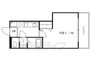 プラティーク四条【402号室】の間取り