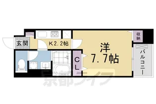 ウェスト・リヴィエール・ソウダ【303号室】の間取り