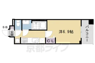 プレサンス京都東寺【7階】の間取り
