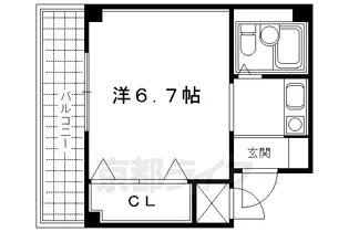 京都府京都市中京区西夷川町【マンション】の間取り