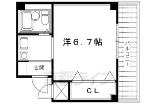 京都府京都市中京区西夷川町【マンション】の間取り