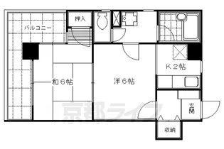 ライオンズマンション四条大宮【501号室】の間取り