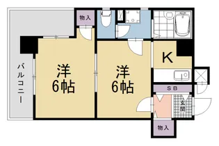 ライオンズマンション四条大宮【501号室】の間取り