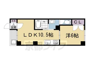 京都府京都市下京区来迎堂町【マンション】の間取り