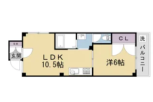 フローレ大宮【4階】の間取り