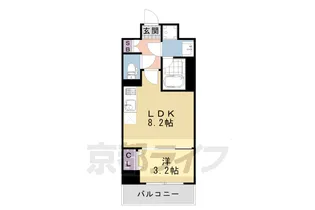 レオンコンフォート西大路御池【9階】の間取り