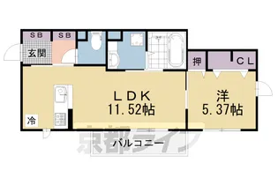 Lucent本堅田【205号室】の間取り