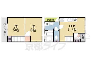 京都府京都市右京区太秦乾町【一戸建】の間取り