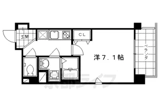 アスヴェル京都市役所前Ⅱ【8階】の間取り