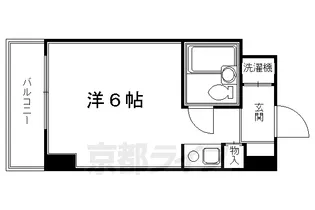 エクレーヌ御池【1102号室】の間取り
