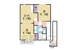 メゾンT.T. B棟【201号室】の間取り