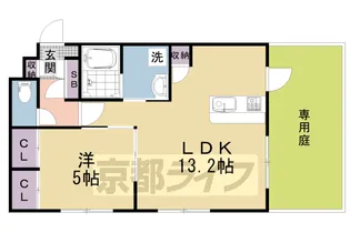 J’ fort嵯峨天龍寺【1階】の間取り