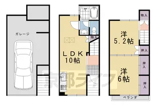京都府京都市西京区桂池尻町【一戸建】の間取り