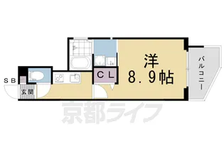 プライベートレジデンス出町柳【202号室】の間取り