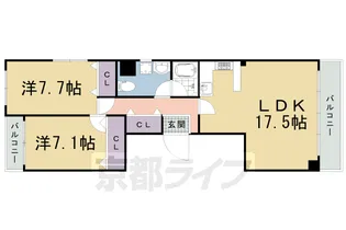 THE WISE 御所【501号室】の間取り