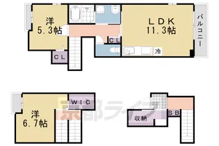 テオーリア小川Ⅱ【2階】の間取り