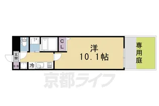 La Fite GOSHOKITA I【102号室】の間取り