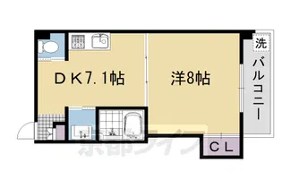 シャトー庵【6-C号室】の間取り