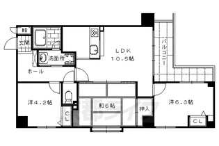 De’lead四条大宮【304号室】の間取り