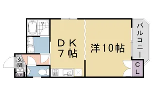 シャトークレール【202号室】の間取り